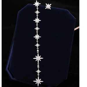 APM Monaco Mismatched Asmmyetrical Meteorite Earrings - Chandelier and Stud